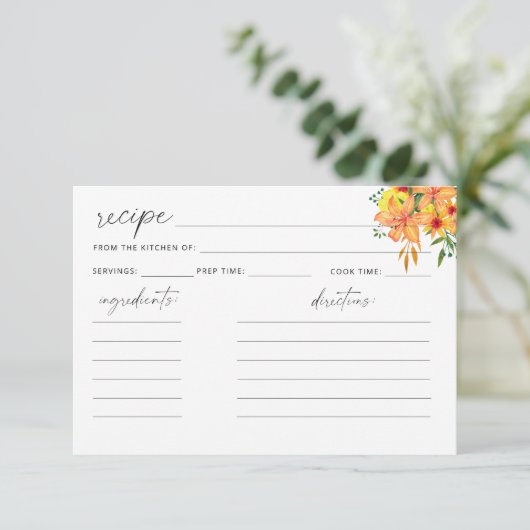 Floral recept (Staand voorkant)