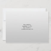 Floral Reception van Black en Silver Kaart (Achterkant)