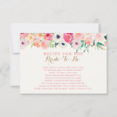 Floral Recipe Kaart en gedicht (Achterkant)