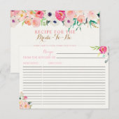 Floral Recipe Kaart en gedicht (Voorkant / Achterkant)