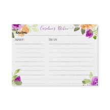 Floral Recipe Kaart voor Vrijgezellenfeest