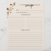 Floral Recipe Page (Voorkant)