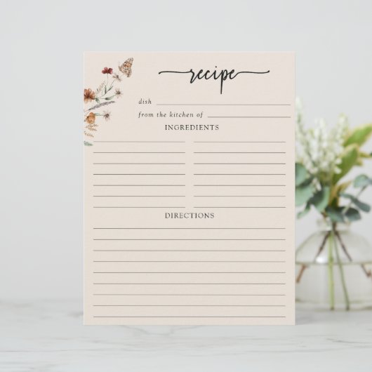 Floral Recipe Page (Staand voorkant)