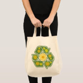 Floral Recyclen Organic Grocery Canvas tas (Voorkant (product))