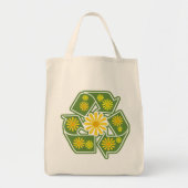 Floral Recyclen Organic Grocery Canvas tas (Voorkant)