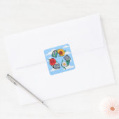 Floral Recycling Symbol | Eco-Friendly Nature Vierkante Sticker (Envelop)