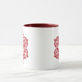 Floral Red Aum Design Mok (Midden)