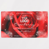 Floral Red Burgundy Product Packaging Labels Logo (Design 1)