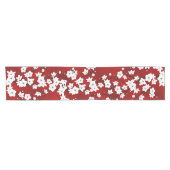 Floral Red en White Cherry Blossom Korte Tafelloper (Horizontaal)