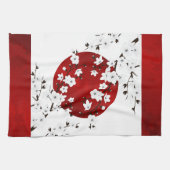 Floral Red en White Cherry Blossom Sun Theedoek (Horizontaal)