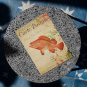  Floral Red Fish Roses Frans Briefkaart