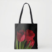 Floral Red Garden Tulip Flowers Canvas tas (Voorkant)
