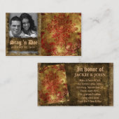 "Floral Red Gold" beton Visitekaartje (Voorkant / Achterkant)