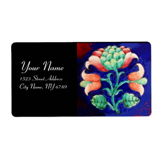 FLORAL Red Green Blue Etiket (Voorkant)