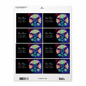 FLORAL Red Green Blue Etiket (Full Sheet)