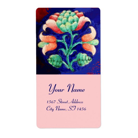 FLORAL Red Green Blue Etiket (Voorkant)