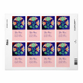 FLORAL Red Green Blue Etiket (Full Sheet)