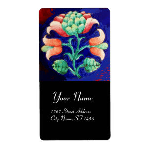 FLORAL Red Green Blue Etiket