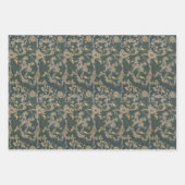 Floral Red Green Blue Morris Pattern Lea Inpakpapier Vel (Voorkant 2)