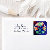 FLORAL Red Green Blue White Etiket (Insitu)