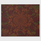 Floral Red Green Modern Elegant Kerstmis Cadeaupapier (Vlak)