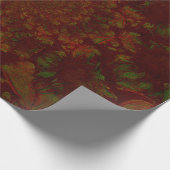 Floral Red Green Modern Elegant Kerstmis Cadeaupapier (Hoek)