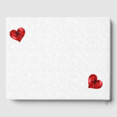 Floral Red Hearts Gastenboek (Achterkant)