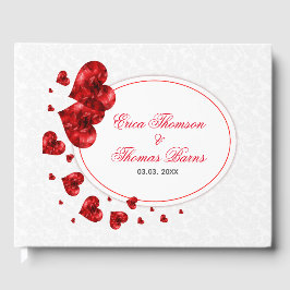 Floral Red Hearts Gastenboek