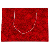 Floral Red Inprint Groot Cadeauzakje (Voorkant)