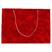 Floral Red Inprint Groot Cadeauzakje (Achterkant)