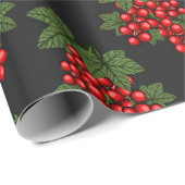 Floral Red kerstbessen Cadeaupapier (Rol Hoek)
