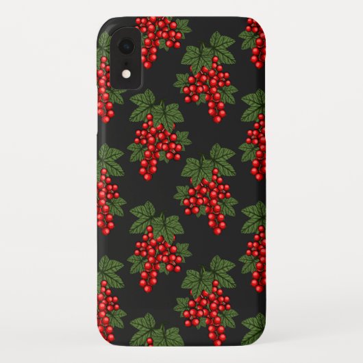 Floral Red kerstbessen Case-Mate iPhone Case (Achterkant)