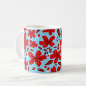 Floral Red Koffiemok (Voorkant links)
