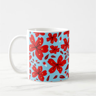 Floral Red Koffiemok
