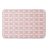  Floral Red op witte papaverflakkering Badmat (Voorkant)