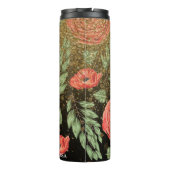 *~* Floral Red PEONY POPPY Gold Glitter Thermosbeker (Achterkant)