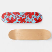 Floral Red Persoonlijk Skateboard (Horizontaal)