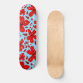 Floral Red Persoonlijk Skateboard (Voorkant)