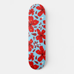 Floral Red Persoonlijk Skateboard