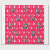Floral Red Pow-Prints — Ontwerp van verpakkingspap Cadeaupapier (Vlak)