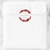 Floral Red Rose Beauty Cosmetic Product Label (Tas)