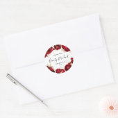 Floral Red Rose Beauty Cosmetic Product Label (Envelop)