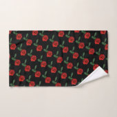 Floral Red Rose Garden Flowers Towel set Bad Handdoek (Handdoek)