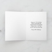 Floral Red Rose op persoonlijke titel 70e verjaard Kaart (Binnen)