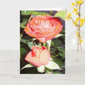 Floral Red Rose op persoonlijke titel 70e verjaard Kaart (Gele Bloem)