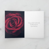 Floral Red Rose Sympathokaarten Kaart (Binnen)