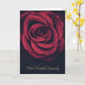 Floral Red Rose Sympathokaarten Kaart (Gele Bloem)