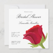 Floral Red Rose Vrijgezellenfeest Kaart (Voorkant)