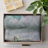 Floral Red Roses Finch Bird Ephemera Tissuepapier (Geschenk)