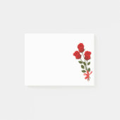 Floral Red Roses Flower - Love Flowers Botanical Post-it® Notes (Voorkant)